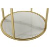Mauro Ferretti mesita de noche Montpellier Ø 42x48 cm oro crema blanco