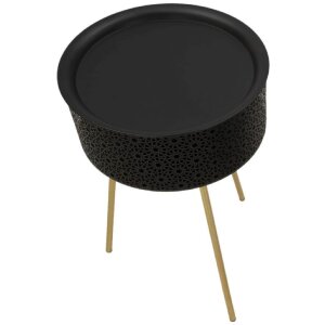 Mauro Ferretti mesa auxiliar Blacky Ø 40x65 cm oro...