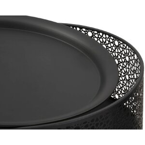 Mauro Ferretti mesa auxiliar Blacky Ø 40x65 cm oro negro