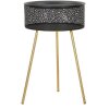 Mauro Ferretti mesa auxiliar Blacky Ø 40x65 cm oro negro