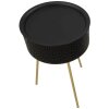 Mauro Ferretti mesa auxiliar Blacky Ø 40x65 cm oro negro
