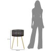 Mauro Ferretti mesa auxiliar Blacky Ø 40x65 cm oro negro