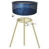 Mauro Ferretti mesa auxiliar Blacky Ø 40x65 cm oro negro