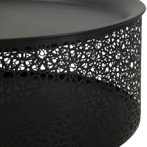 Mauro Ferretti mesa auxiliar Blacky Ø 35x50 cm oro negro