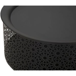 Mauro Ferretti mesa auxiliar Blacky Ø 35x50 cm oro negro