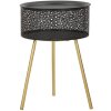 Mauro Ferretti mesa auxiliar Blacky Ø 35x50 cm oro negro
