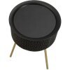 Mauro Ferretti mesa auxiliar Blacky Ø 35x50 cm oro negro