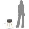 Mauro Ferretti mesa auxiliar Blacky Ø 35x50 cm oro negro