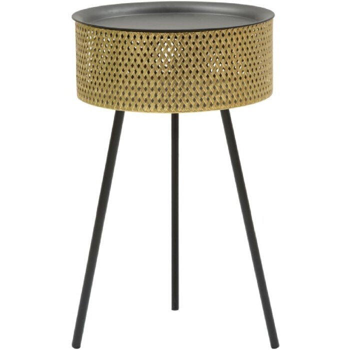 Mauro Ferretti Glovy mesa auxiliar Ø 40x65 cm oro negro