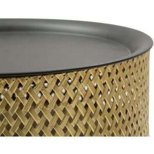 Mauro Ferretti Glovy mesa auxiliar Ø 40x65 cm oro negro