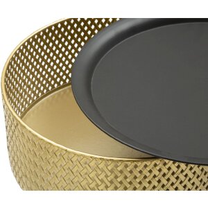 Mauro Ferretti Glovy mesa auxiliar Ø 40x65 cm oro negro