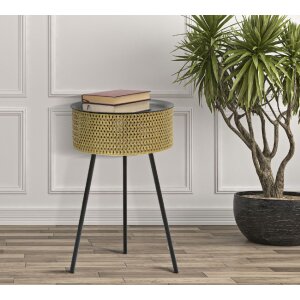 Mauro Ferretti Glovy mesa auxiliar Ø 40x65 cm oro negro
