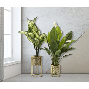 Mauro Ferretti Golvy florero juego de 2 Ø 21x40 y 19x22 cm oro