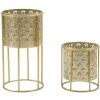Mauro Ferretti Golvy florero juego de 2 Ø 21x40 y 19x22 cm oro