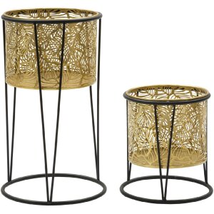 Mauro Ferretti Leavy florero set de 2 Ø 21x40 y...