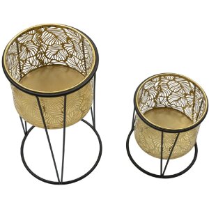 Mauro Ferretti Leavy florero set de 2 Ø 21x40 y...