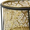 Mauro Ferretti Leavy florero set de 2 Ø 21x40 y 19x22 cm oro negro