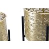 Mauro Ferretti Glissy florero set de 2 Ø 21x38 y 19x28 cm oro negro