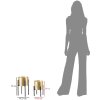 Mauro Ferretti Glissy florero set de 2 Ø 21x38 y 19x28 cm oro negro