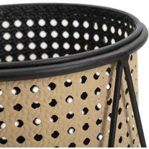 Mauro Ferretti Osaka florero juego de 2 Ø 21x40 y 19x22 cm negro crema