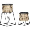 Mauro Ferretti Osaka florero juego de 2 Ø 21x40 y 19x22 cm negro crema