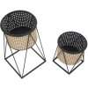 Mauro Ferretti Osaka florero juego de 2 Ø 21x40 y 19x22 cm negro crema