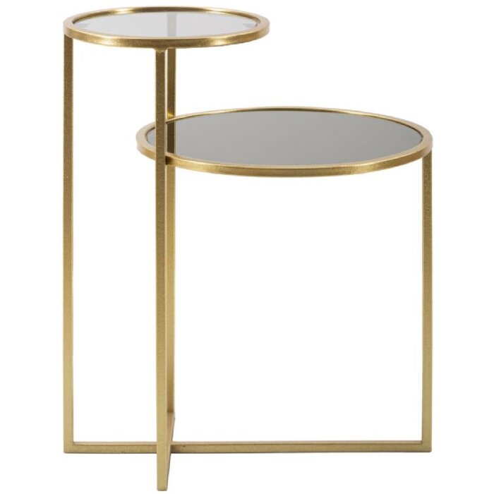 Mauro Ferretti mesa auxiliar 2 niveles 50x40x60,5 cm oro