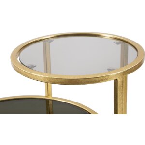 Mauro Ferretti mesa auxiliar 2 niveles 50x40x60,5 cm oro