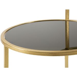 Mauro Ferretti mesa auxiliar 2 niveles 50x40x60,5 cm oro