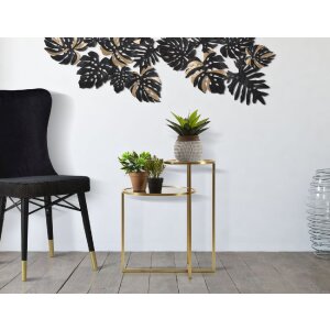 Mauro Ferretti mesa auxiliar 2 niveles 50x40x60,5 cm oro