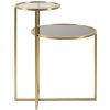 Mauro Ferretti mesa auxiliar 2 niveles 50x40x60,5 cm oro