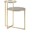 Mauro Ferretti mesa auxiliar 2 niveles 50x40x60,5 cm oro