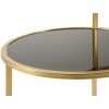 Mauro Ferretti mesa auxiliar 2 niveles 50x40x60,5 cm oro
