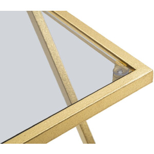 Mauro Ferretti mesas auxiliares Z juego de 2 40x40x60 y 30x30x50 cm oro