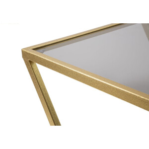 Mauro Ferretti mesas auxiliares Z juego de 2 40x40x60 y 30x30x50 cm oro