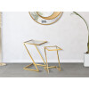 Mauro Ferretti mesas auxiliares Z juego de 2 40x40x60 y 30x30x50 cm oro