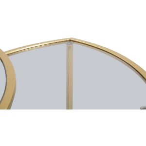 Mauro Ferretti mesa auxiliar Triangle set de 3 Ø 60x50-50x45-40x40 cm oro