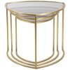 Mauro Ferretti mesa auxiliar Triangle set de 3 Ø 60x50-50x45-40x40 cm oro
