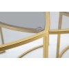 Mauro Ferretti mesa auxiliar Triangle set de 3 Ø 60x50-50x45-40x40 cm oro