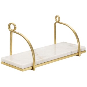 Estantería de pared Mauro Ferretti Mármol 40x16x18 cm oro blanco