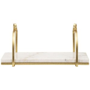 Estantería de pared Mauro Ferretti Mármol 40x16x18 cm oro blanco