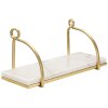 Estantería de pared Mauro Ferretti Mármol 40x16x18 cm oro blanco