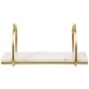 Estantería de pared Mauro Ferretti Mármol 40x16x18 cm oro blanco