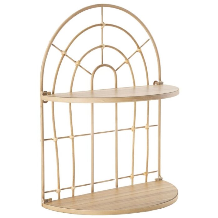Estantería de pared Mauro Ferretti Arco de estantería doble 34,5x18x45,5 cm marrón