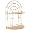 Estantería de pared Mauro Ferretti Arco de estantería doble 34,5x18x45,5 cm marrón