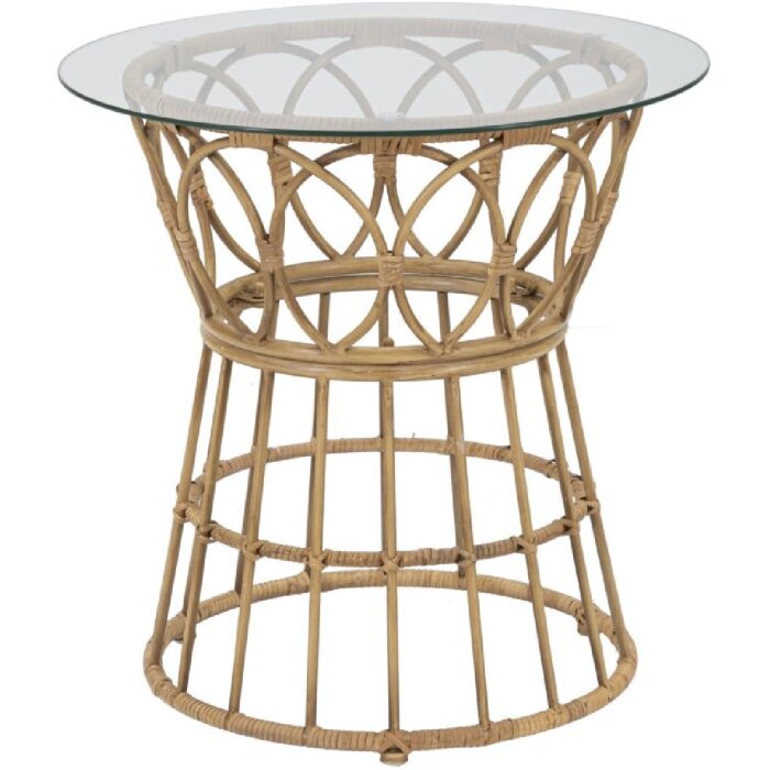 Mesa de centro Mauro Ferretti Panama redonda Ø 50x50 cm marrón