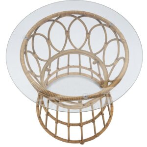 Mesa de centro Mauro Ferretti Panama redonda Ø 50x50 cm marrón
