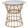 Mesa de centro Mauro Ferretti Panama redonda Ø 50x50 cm marrón