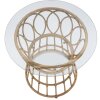 Mesa de centro Mauro Ferretti Panama redonda Ø 50x50 cm marrón