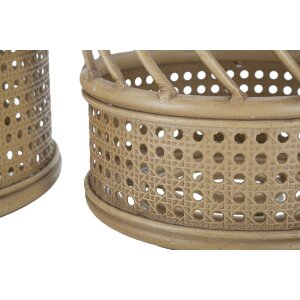 Jardinera Mauro Ferretti Panamá lote de 2 Ø 30x25-22x18 cm marrón